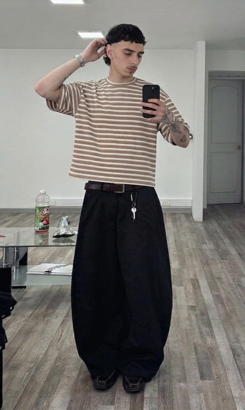 Retro Striped Boxfit Tee