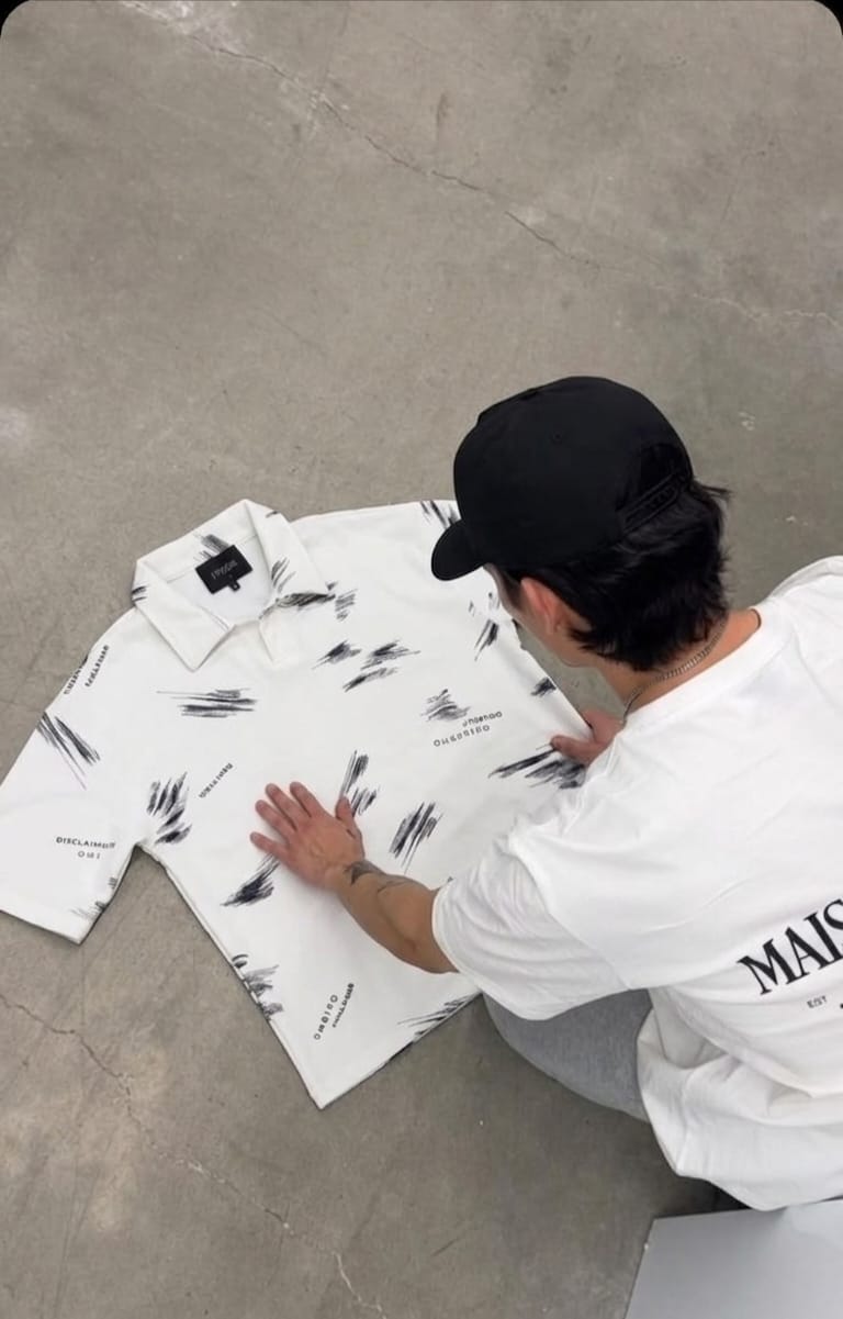 Urban Sketch Textured Polo Tee