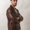 Brown Leather Jacket - Image 3