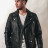 Black Leather Jacket - Image 2